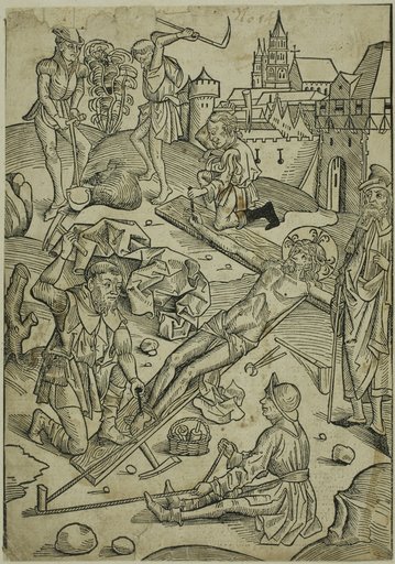 Christ Nailed to the Cross, page 85 from the Treasury (Schatzbehalter)