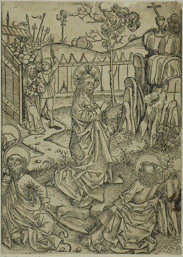Christ on Mount of Olives, page 52 from the Treasury (Schatzbehalter)
