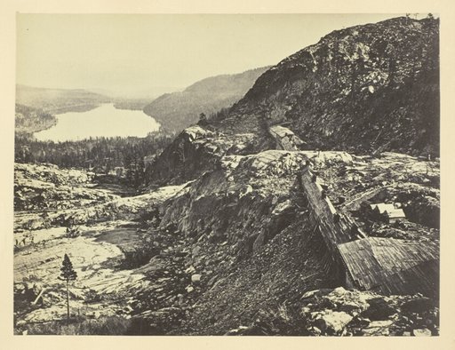 Summit of Sierra Nevada, Snow Sheds in Foreground, Donner Lake in the Distance, C. P. R. R.
