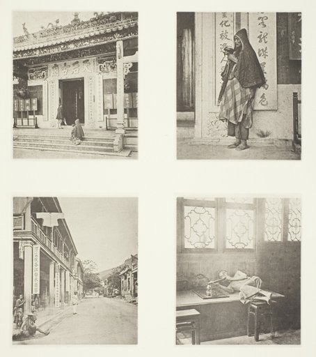 Front of Kwan-Yin Temple, Hong-Kong; A Mendicant Priest; A Street in Hong-Kong; Opium-Smoking in a Restaurant