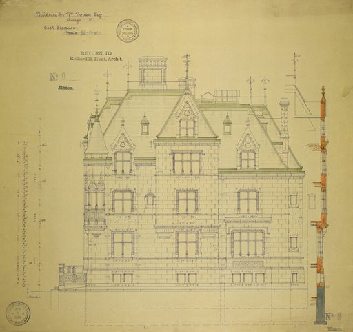 William Borden Residence, Chicago, Illinois, East Elevation