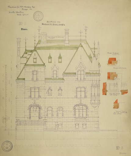 William Borden Residence, Chicago, Illinois, South Elevation