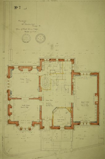 William Borden Residence, Chicago, Illinois, First Floor Plan