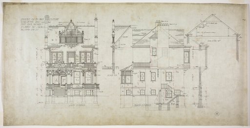 David Lewinsohn House, Chicago, Illinois, North and South Elevations