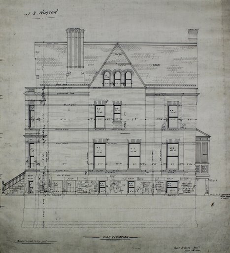 James S. Norton House, Chicago, Illinois, Side Elevation