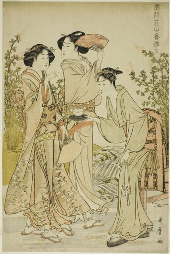 Elegant Pleasures: The Scent of Flowers, left (Furyu hana no ka asobi, ge)