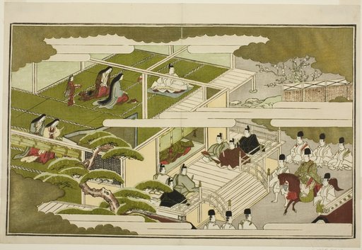 New Year at Court, from the illustrated kyoka anthology "The Young God Ebisu (Waka Ebisu)"