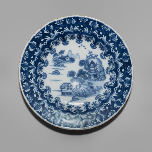 Plate in the Three Chinese Houses Pattern