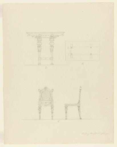 Design Projects, Table and Chair Elevations