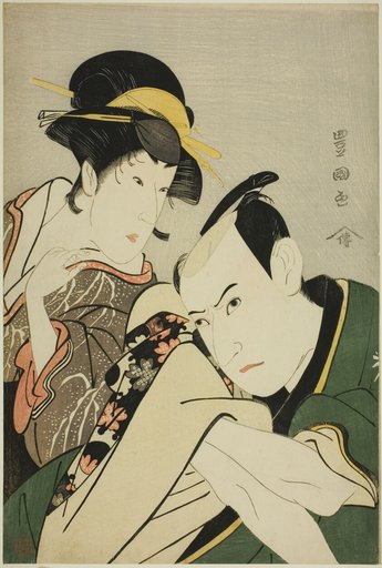 Ichikawa Yaozo lll in the Role of Takebe Genzo and Iwai Kiyotaro in the Role of Tonami