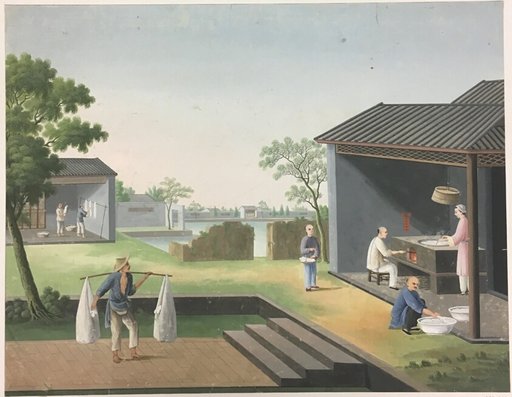 Spinning Cloth, Preparing Tea Leaves, Preparing Silk