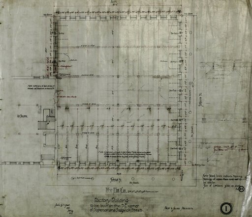 Brunswick Balke Collender Company Factory Building, Chicago, Illinois, First Floor Plan