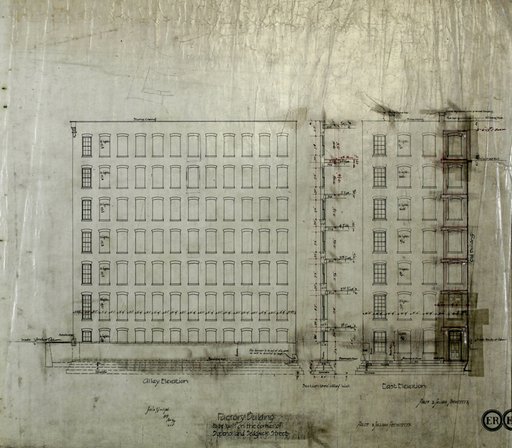 Brunswick Balke Collender Company Factory Building, Chicago, Illinois, Elevation and Section