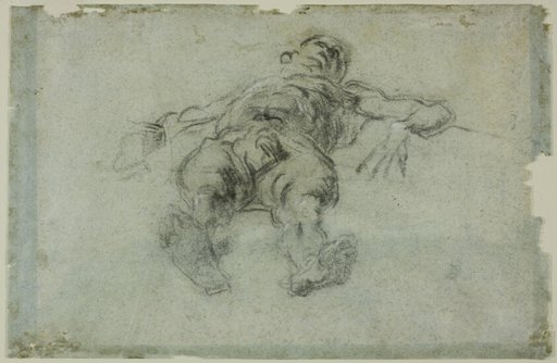 Reclining Male Nude, Foreshortened