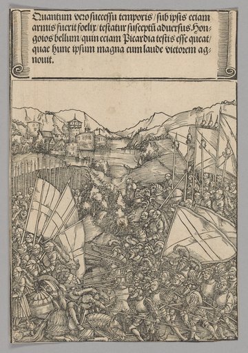 Battle of Hainaut, plate 3 from Historical Scenes from the Life of Emperor Maximilian I from the Triumphal Arch