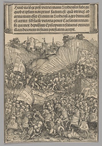 Battle for Liège, plate 8 from Historical Scenes from the Life of Emperor Maximilian I from the Triumphal Arch