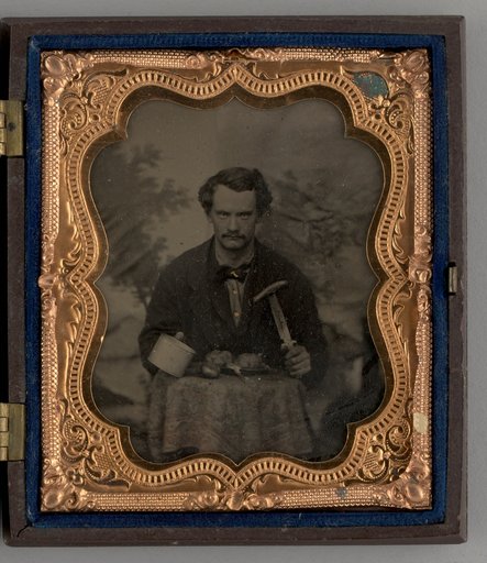 Untitled (Portrait of a Seated Man with Knife)