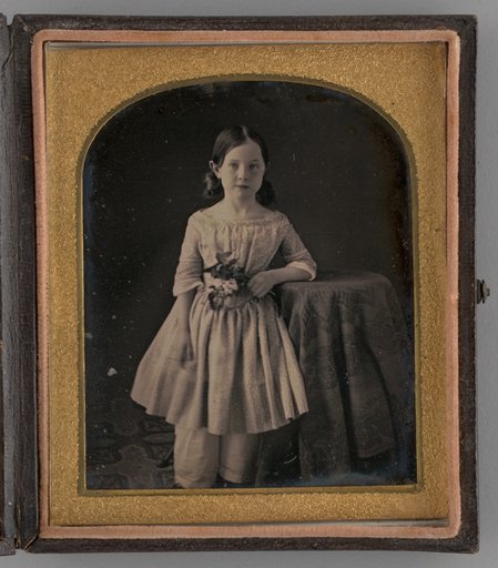 Untitled (Portrait of a Girl Holding Flowers)