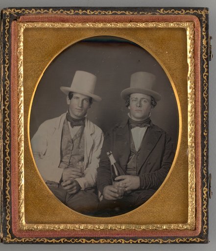 Untitled (Portrait of Two Men with Top Hats)
