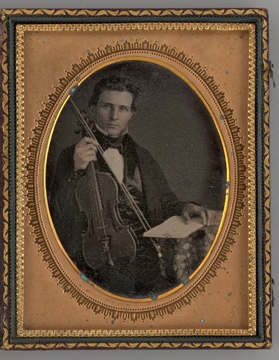 Untitled (Portrait of a Man Holding a Violin and Bow)