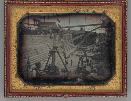 Untitled (Construction of the First Drydock, U.S. Navy Yard, Dry Dock #1 Brooklyn, NY)