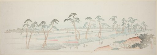 Takada Riding Grounds (Takada baba), from the series "Thirteen Views of the Environs of Edo"