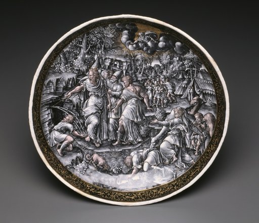 Tazza with Moses Striking Water from the Rock