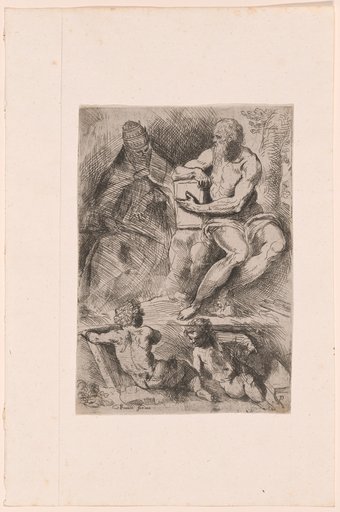 Saint Jerome and a Pope with Two Putti (Saint Jerome and Pope Damasus)