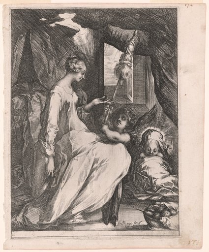 The Virgin and Child with Distaff and an Angel
