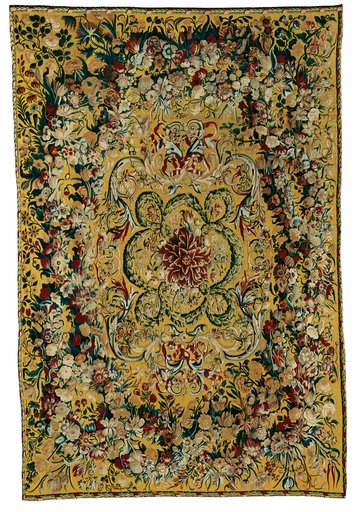 Table Carpet with Garlands of Flowers and Rinceaux