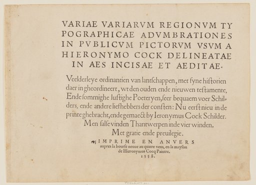 Title Page, from Landscapes with Biblical and Mythological Scenes