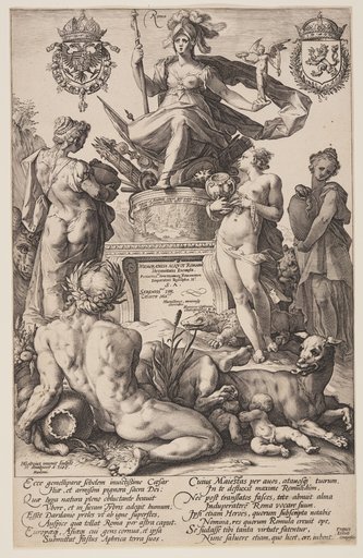 Allegory of Rome, title plate from The Roman Heroes