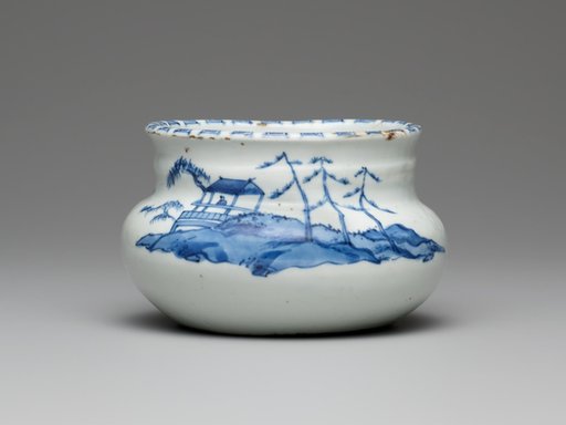 Water Jar (mizusashi) with Decoration of a Landscape Scene