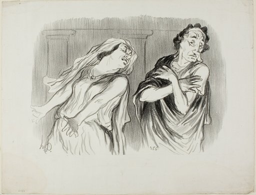 Andromache. “- Our family 's destiny was pitiless death, my husband was tortured to the end of his breath,” plate 6 from Physionomies Tragiques