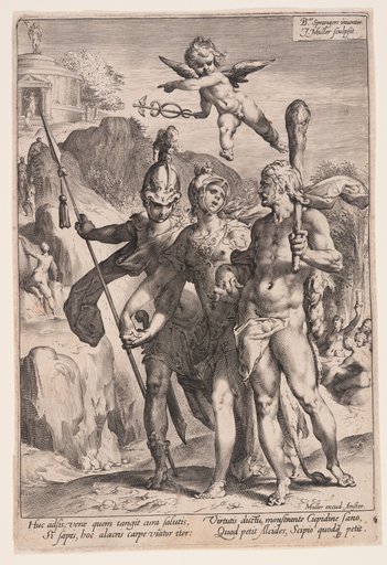 Minerva and Cupid Leading Hercules and Scipio to the Path of Virtue