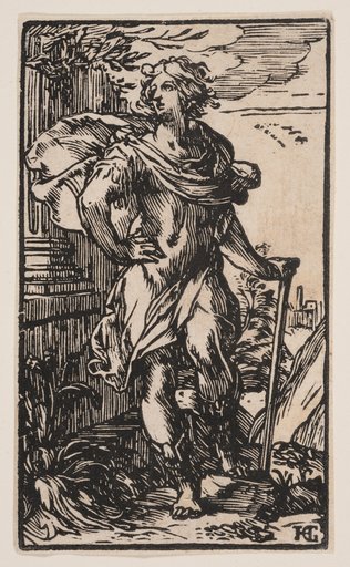 Standing Young Man with a Cane