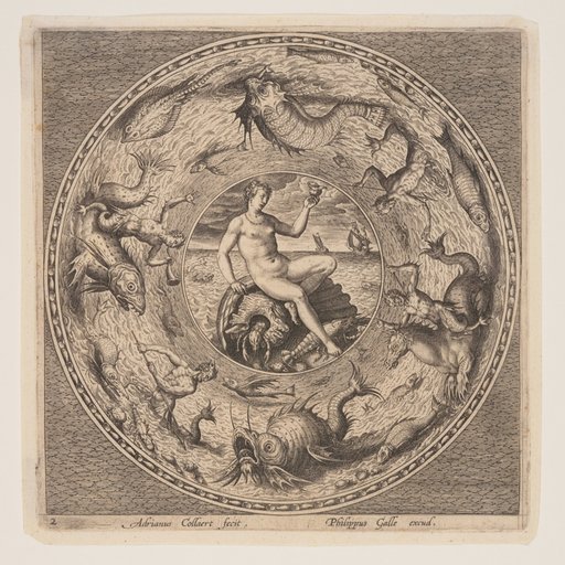 Thetis on a Shell, from a Set of Designs for Plates (Fonds de Coupe)
