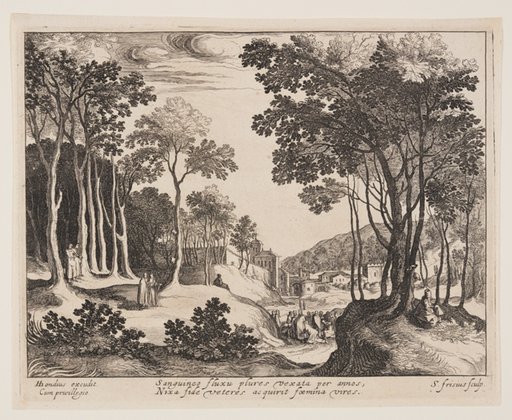 Christ Healing the Bloody Woman, from Landscapes with Scenes from the Life of Christ