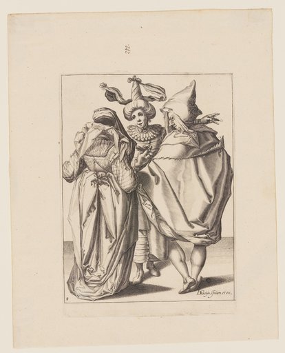 A Couple Addressing a Gesticulating Young Man, from The Masquerades
