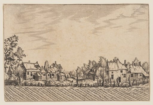 Farms, Ploughed Field in the Foreground, from Master of the Small Landscape Series