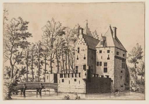 Castle with Lift-Bridge, from Master of the Small Landscape Series