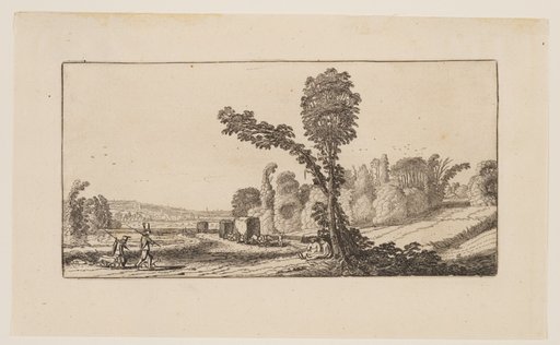 Landscape with Hunters and Hay-Carts, from Six Landscapes