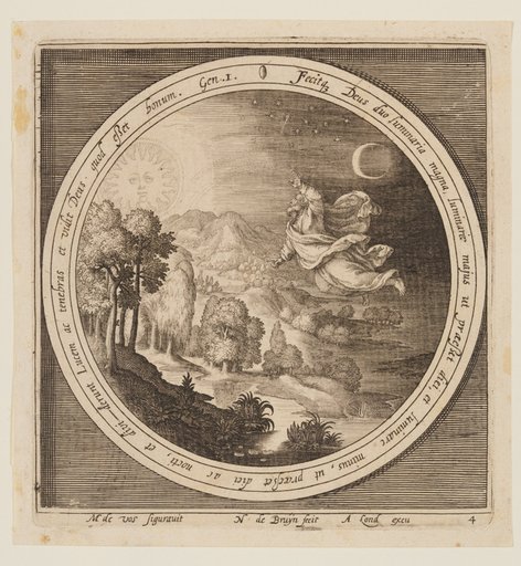 Fourth Day: The Creation of the Sun, Moon, and Stars, from The Creation to the Expulsion from Paradise