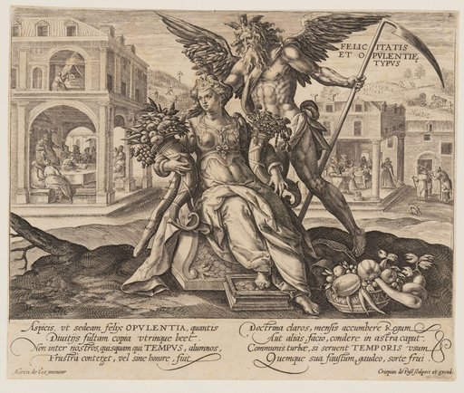 Felicitas et Opulentie Typus, from Time with Virtues and Vices