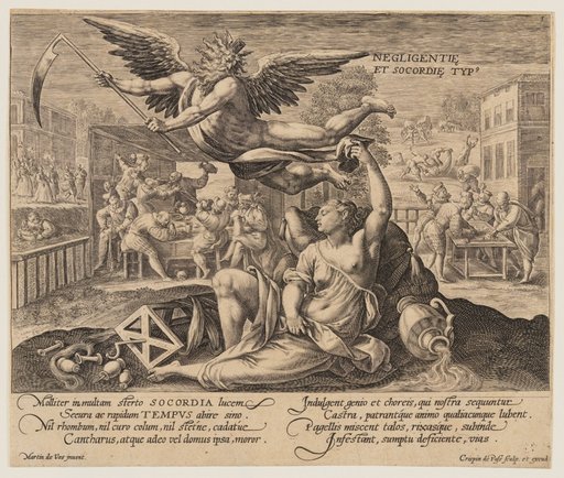 Negligentie et Socordie Typus, from Time with Virtues and Vices