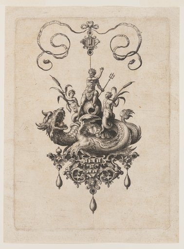 Renaissance Jeweled Pendant Sea Monsters