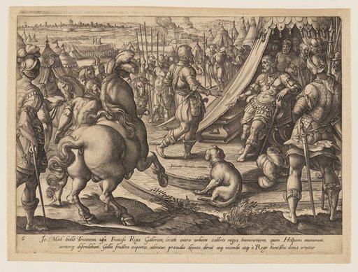 Giovanni de’ Medici before Francis I, plate 6 from The History of Giovanni de’ Medici