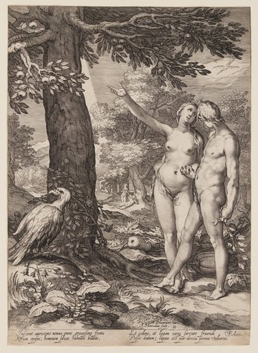 Adam and Eve before the Tree of Knowledge, from History of the First Parents of Man