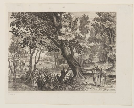 Riverscape with The Temptation of Christ