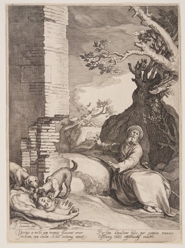 Ahajah’s Prophesy to Wife of Jeroboam, from Four Scenes from the Life of the Prophets, Isaiah, Ahajah and Elisha